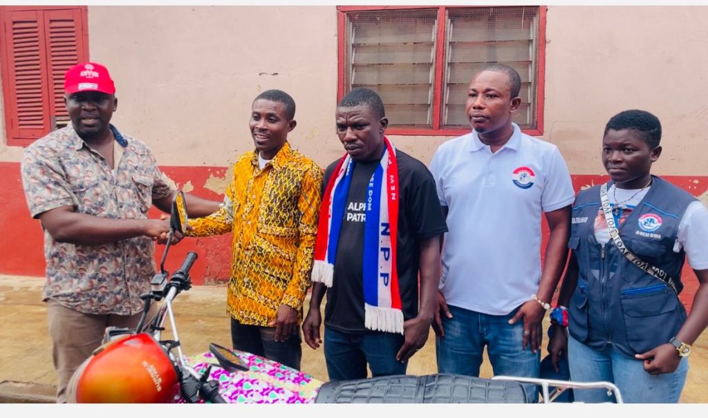 Paul Sarbeng Esq Donates Motorbike To Atwima Mponua Constituency