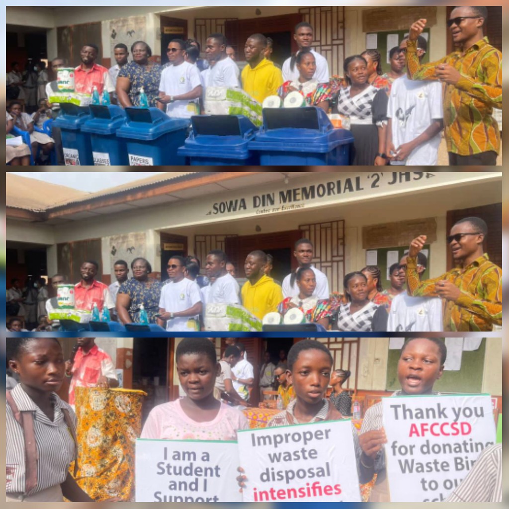 AFCCSD, Partners Boost Sanitation at Sowa Din Memorial JHS with Waste Bin Donation