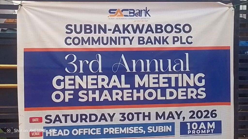 SUBIN-AKWABOSO COMMUNITY BANK NEARS GH¢100 MILLION ASSETS MARK WITH OUTSTANDING 2025 PERFORMANCE