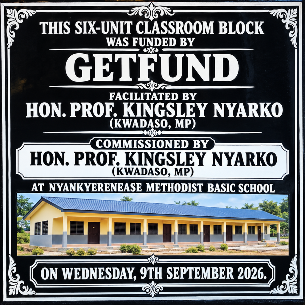Kingsley Nyarko Commissions Six-Unit Classroom Block at Nyankyerenease Methodist Basic School